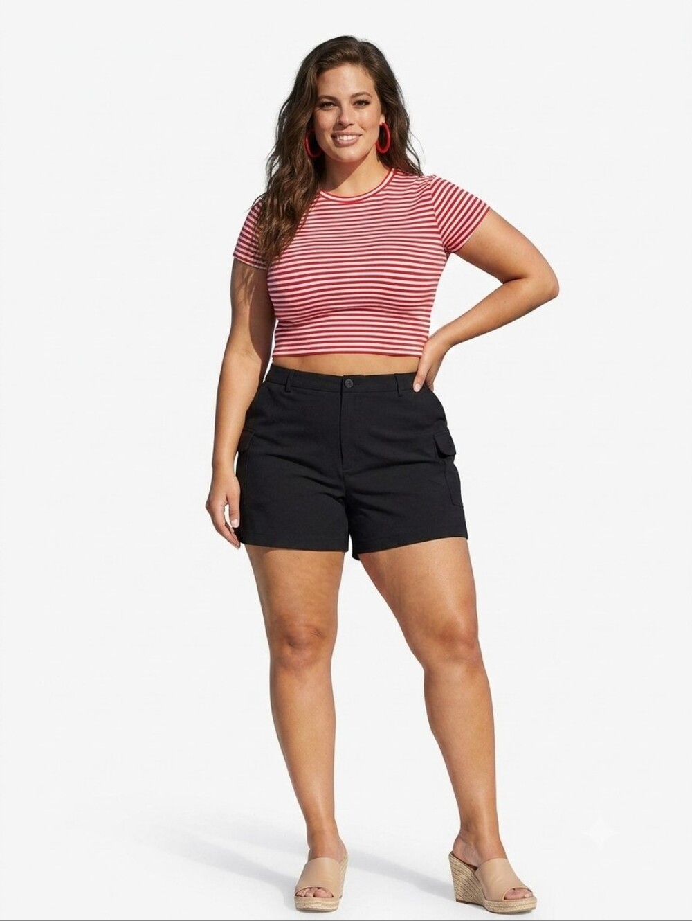 BP Black Cargo Shorts Nordstrom's Plus Size 22 NWT
